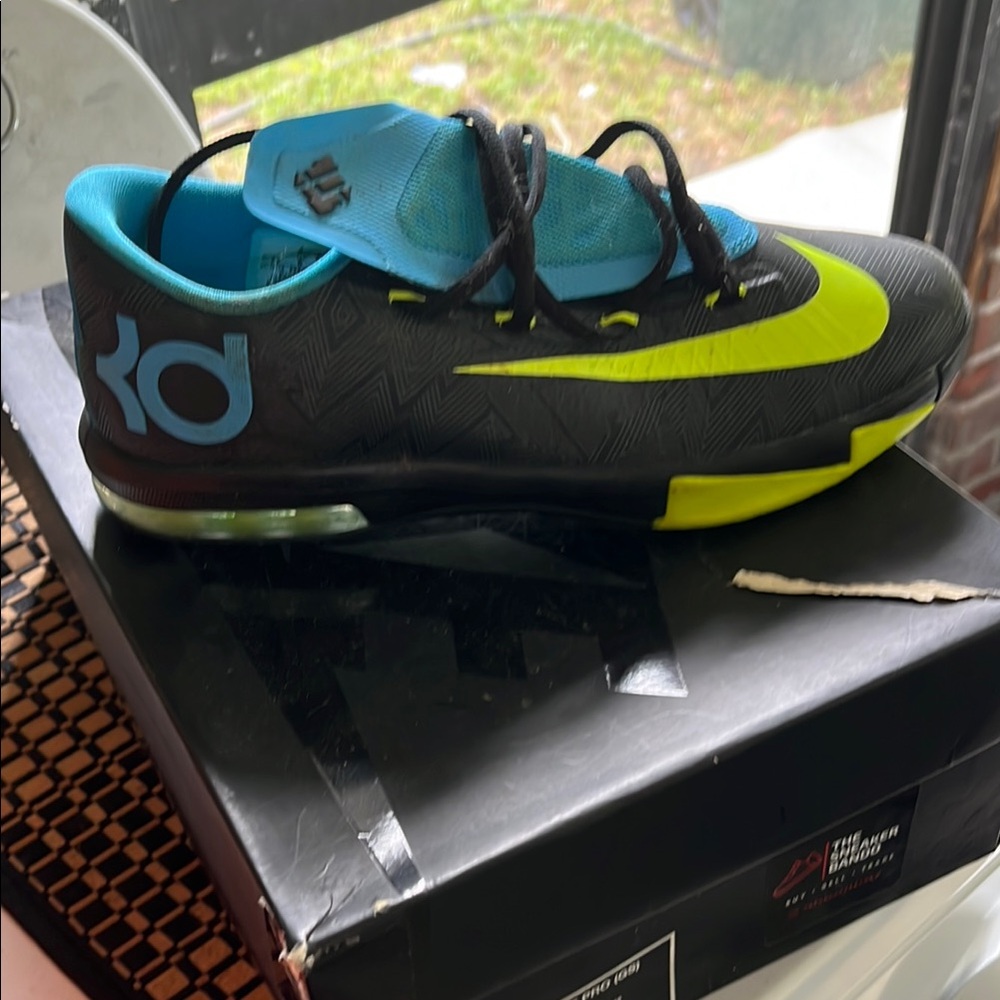 Nike KD Black and Bright Yellow Sneakers